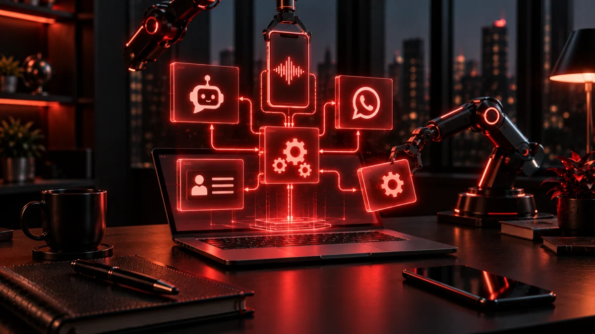 AI automation agency assembling chatbot, voice, WhatsApp and CRM systems, Avikosh Digital