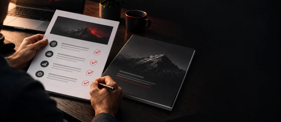 Business owner comparing digital marketing agency proposals, Avikosh Digital