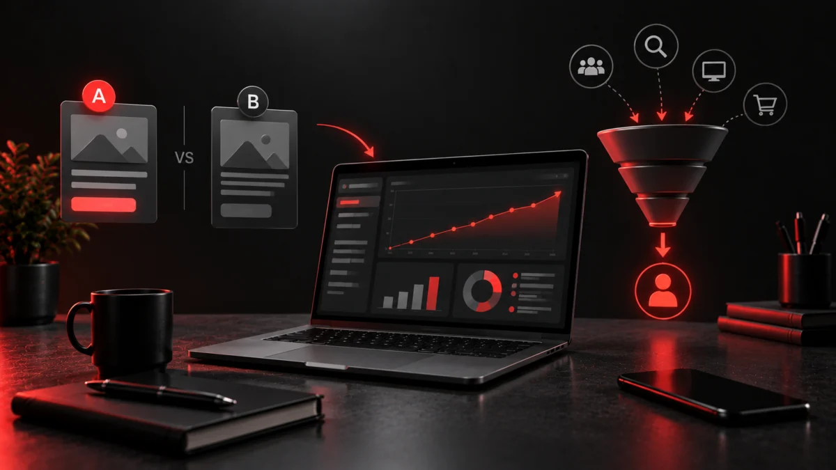 Focused landing page compared with a busy website homepage, Avikosh Digital